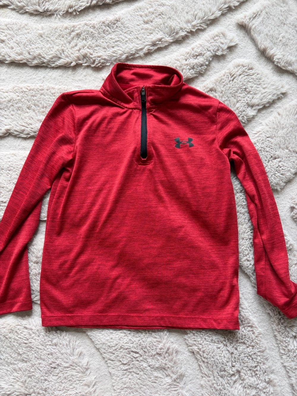 Under Armour Red Heathered 1/4 Zip Pullover